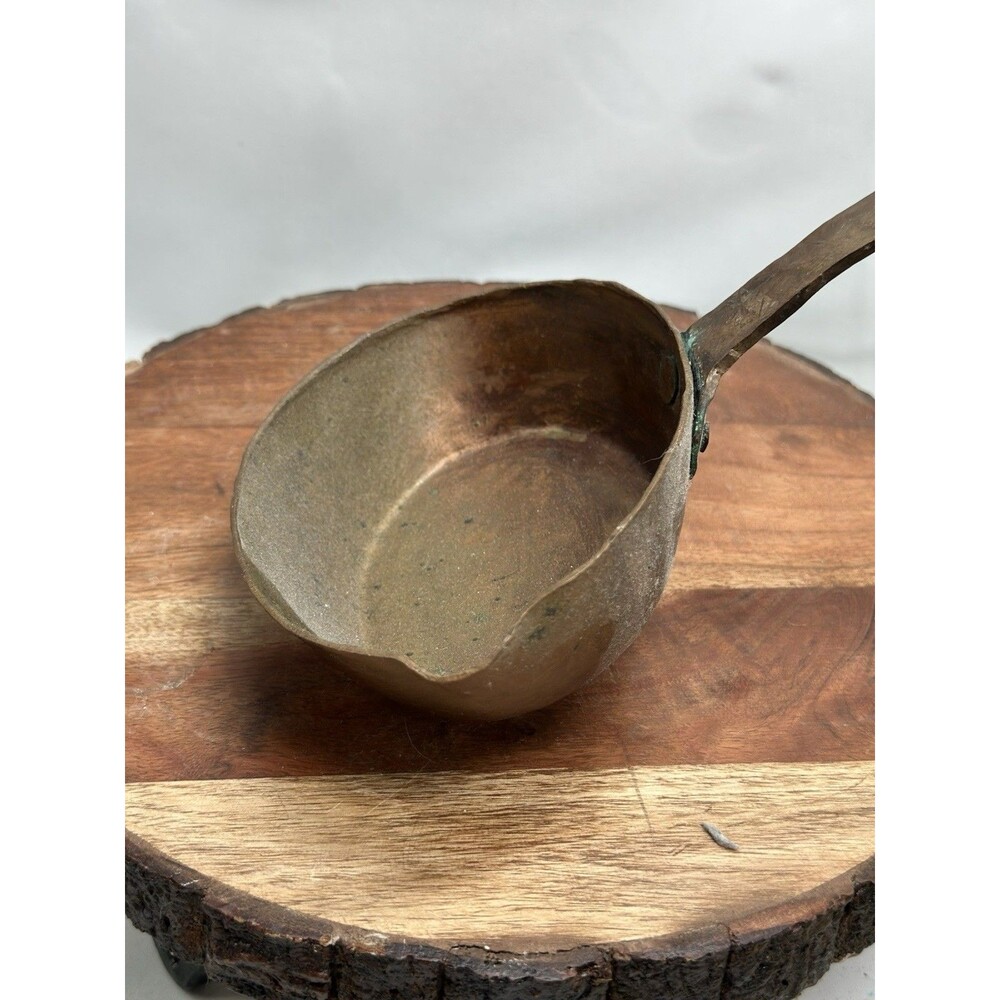 Primitive Copper Dipper Ladle Metal Patina Farmhouse Decor